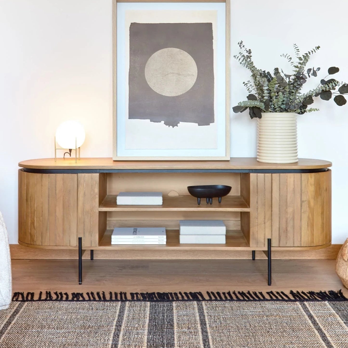 Mist TV Console Unit Small | Solid Wood