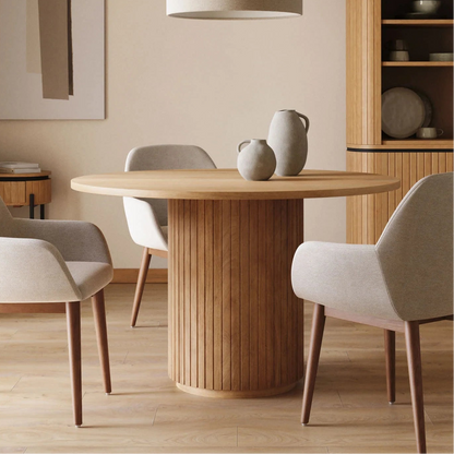 Mist Round 4 Seater Dining Table | Solid Wood