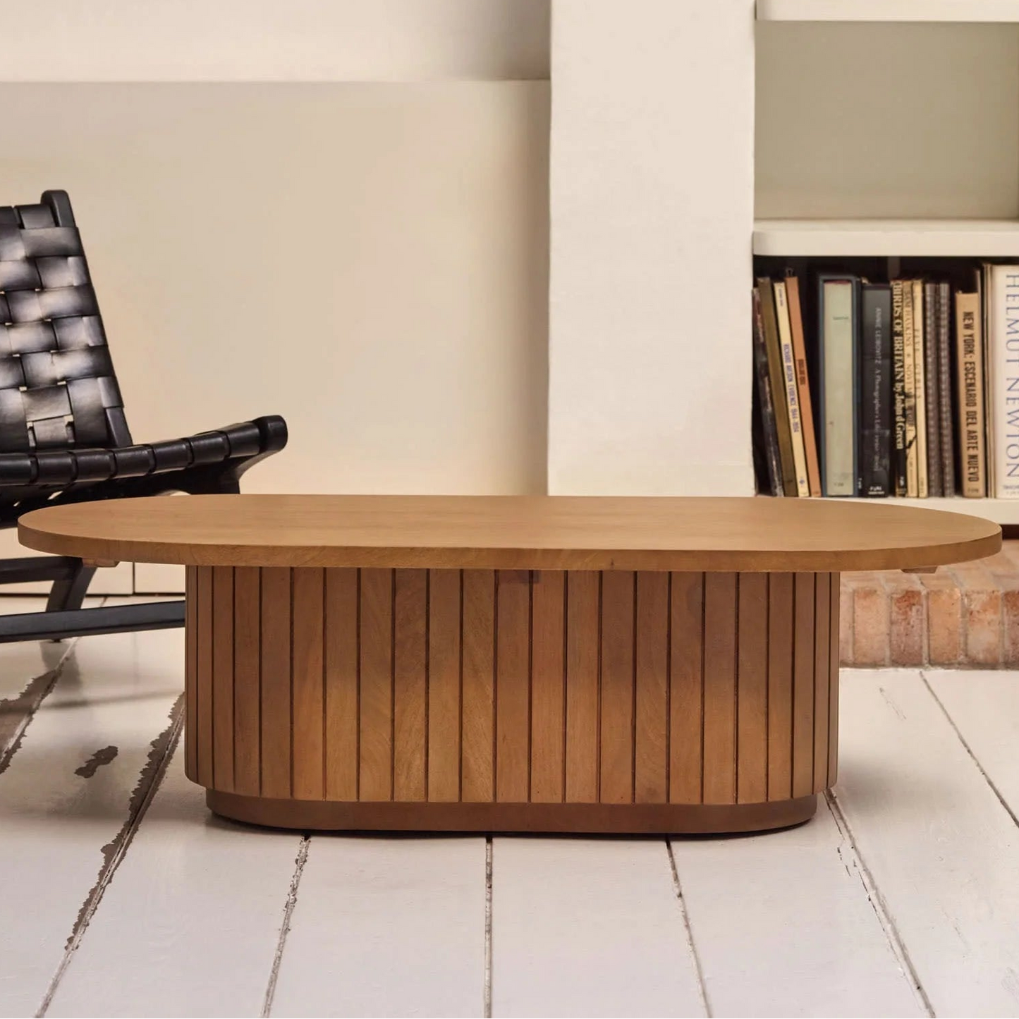 Mist Ovel Center Coffee Table | Solid Wood