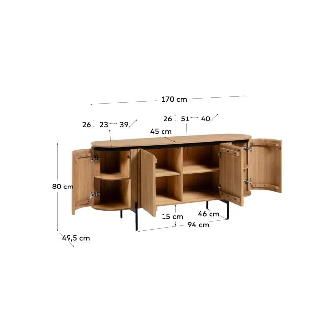 Mist Sideboard Cabinet Table| Solid Wood