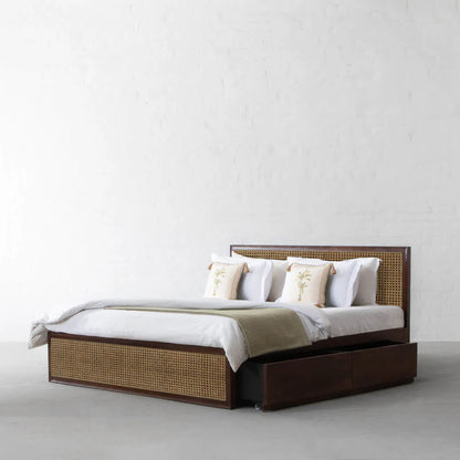 The Cartwright Platform Bed With Storage | Sheesham Wood