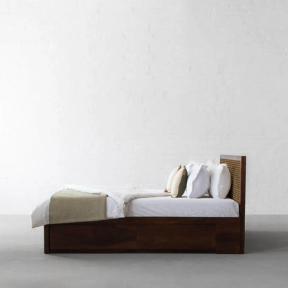 The Cartwright Platform Bed With Storage | Sheesham Wood