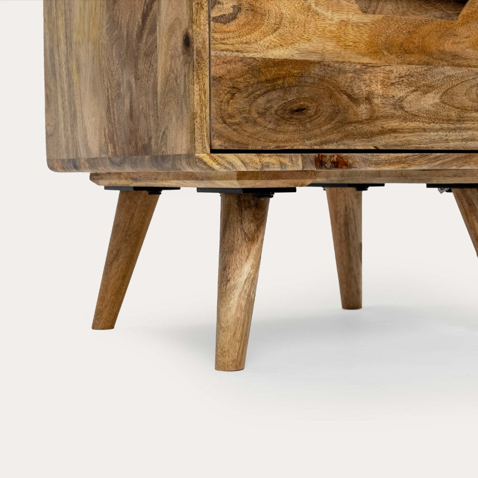 Hamburg Bedside Table 3 Drawer Premium Solid Wood Minimalist Furniture