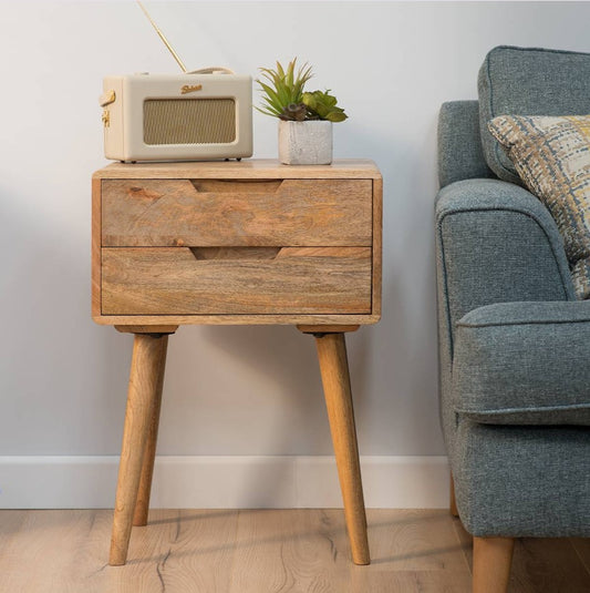Hamburg Bed side Table Made of Mango Wood  Premium Quality