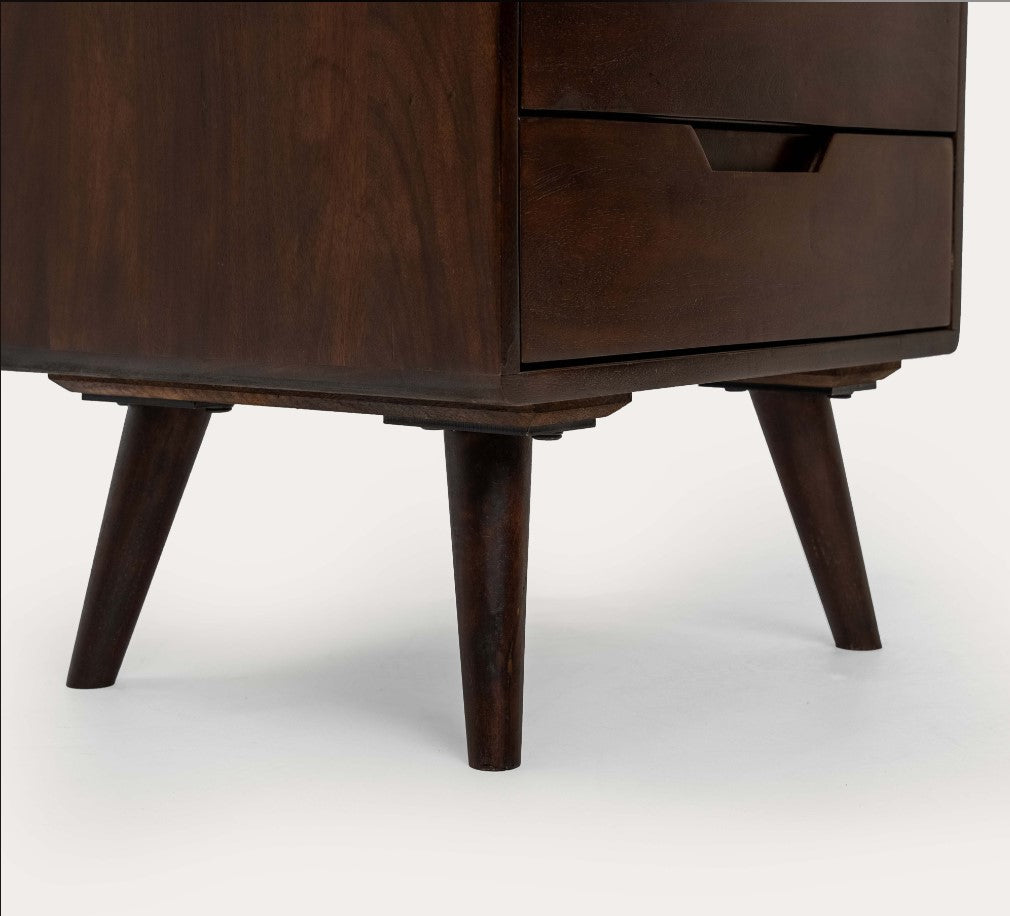 Hamburg Bedside Table 3 Drawer Premium Solid Wood Minimalist Furniture