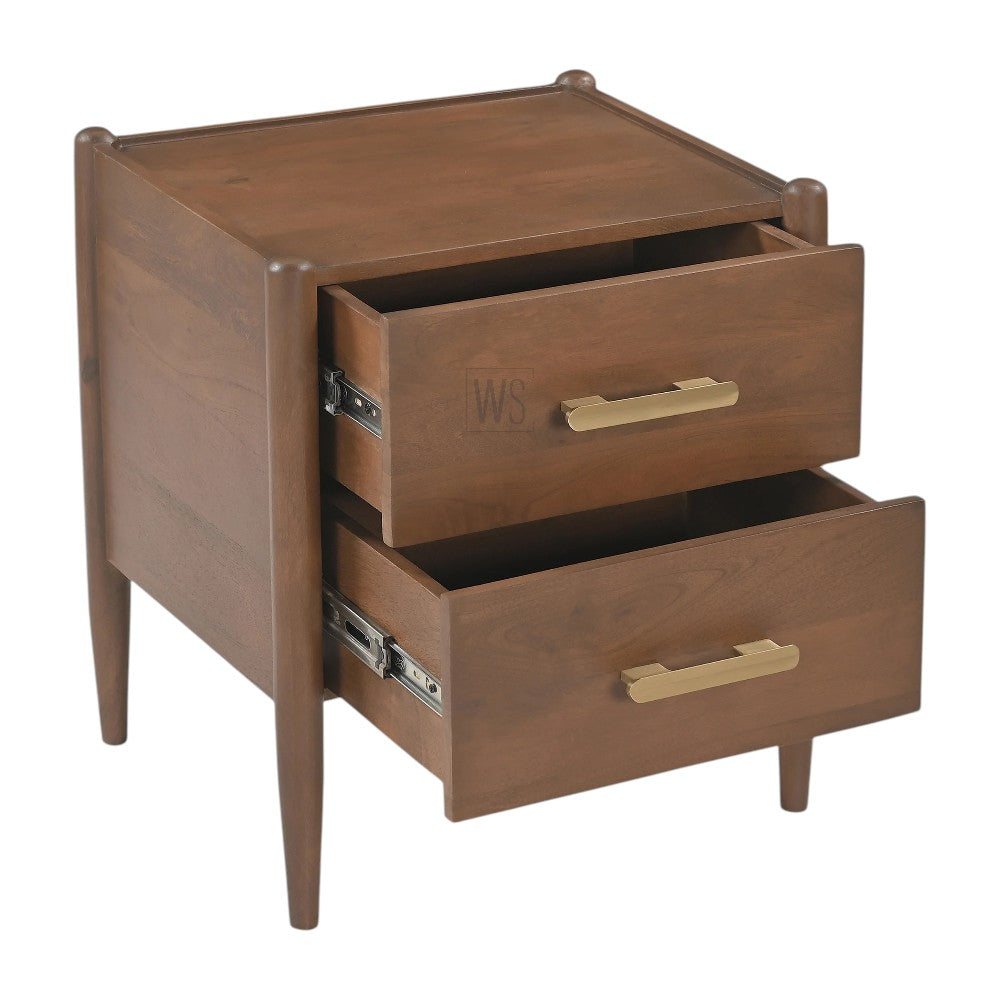 Brioak Nightstand Bed Side Table | Teak Wood