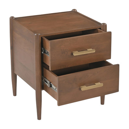 Brioak Nightstand Bed Side Table | Teak Wood