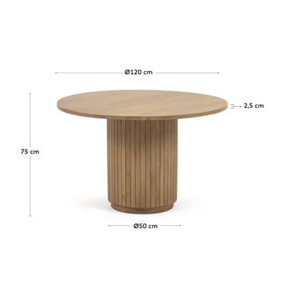 Mist Round 4 Seater Dining Table | Solid Wood