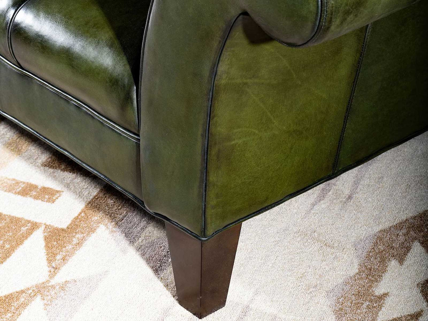 The Wexford Chesterfield Three Seater Sofa | Green | Genuine Leather