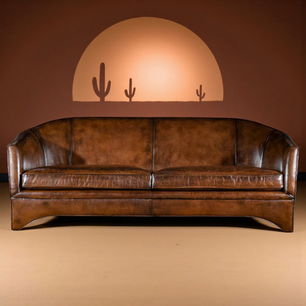 The Chronicler Chesterfield Three Seater Sofa | Caramel Brown