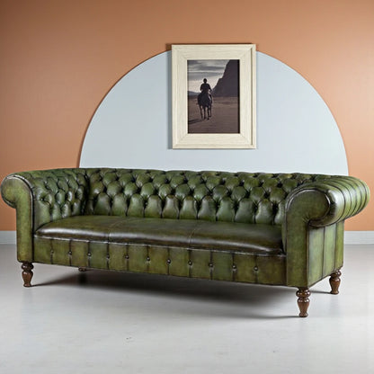 The Echelon Chesterfield Three Seater Sofa | Genuine Leather