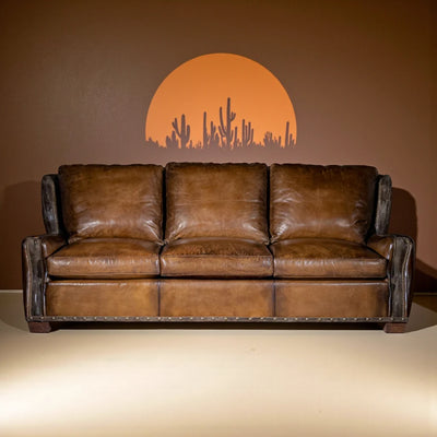 The Wellington Chesterfield Three Seater Sofa | Caramel Brown