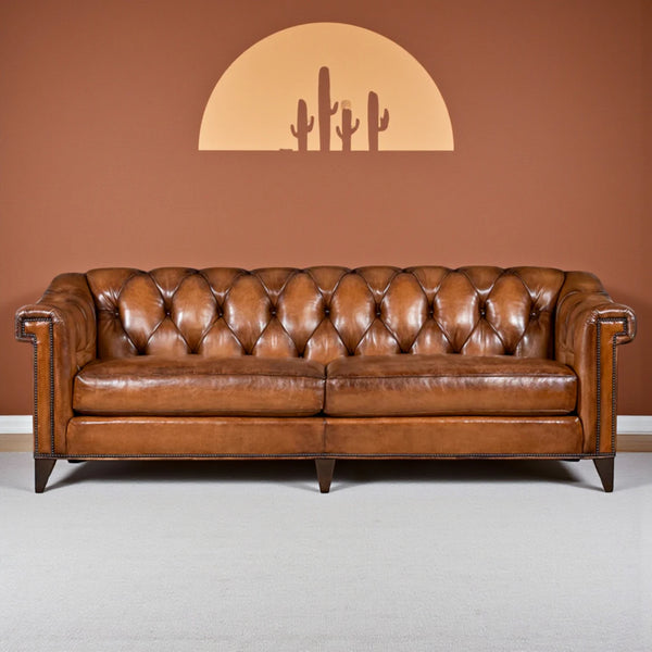 The Statesman Chesterfield Three Seater Sofa | Genuine Leather