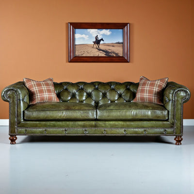 The Fireside Chesterfield Three Seater Sofa | Genuine Leather