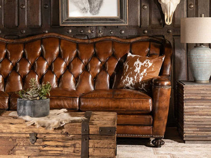 Langford Luxe Three Seater Sofa | Caramel Brown | Genuine Leather