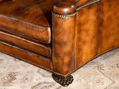 Langford Luxe Three Seater Sofa | Caramel Brown | Genuine Leather