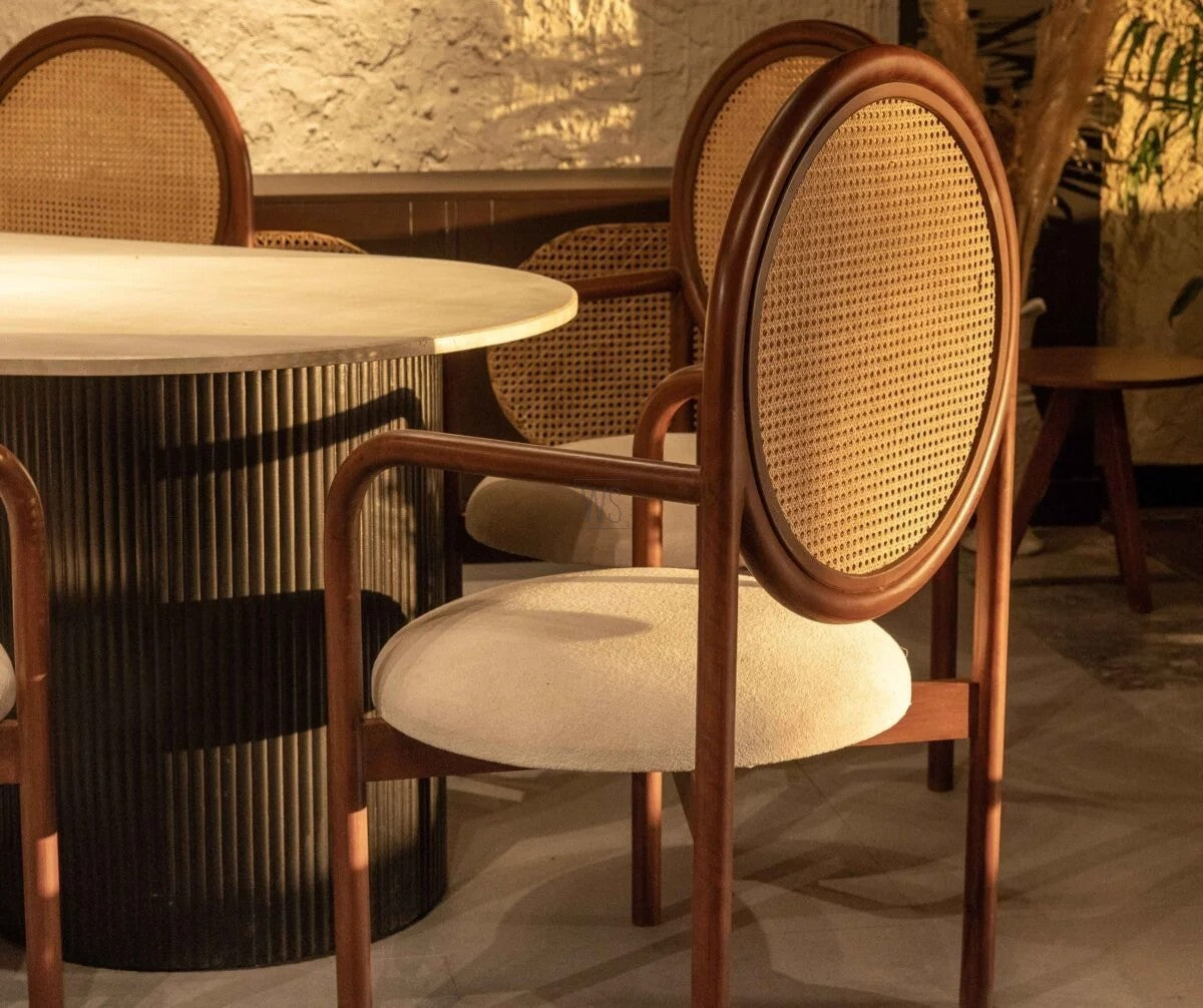 Elmora Marble Top Dining Set | 6 Seater