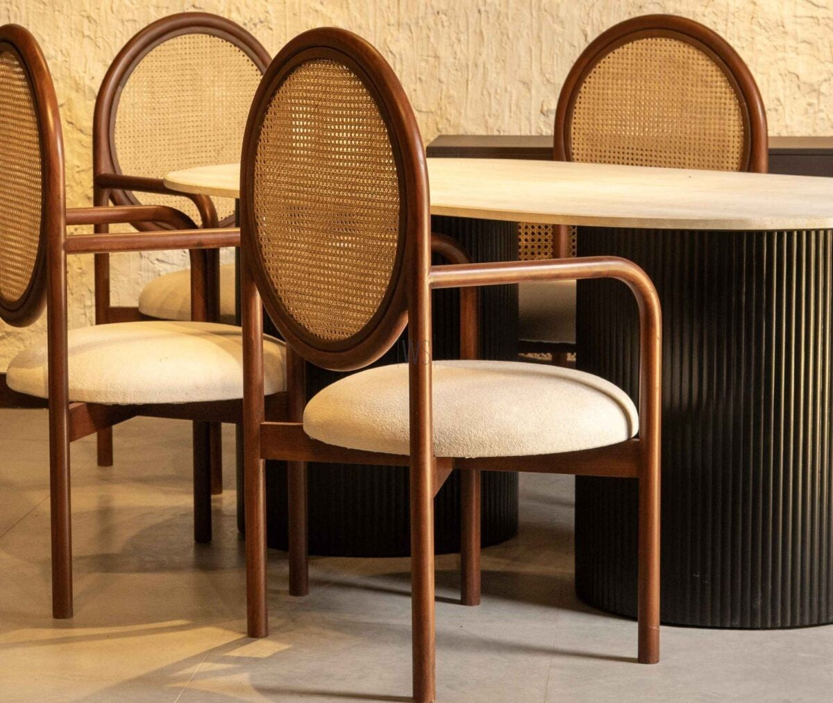 Elmora Marble Top Dining Set | 6 Seater
