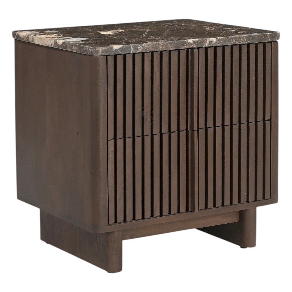 Elmora Nightstand Bed Side Table | Teak Wood