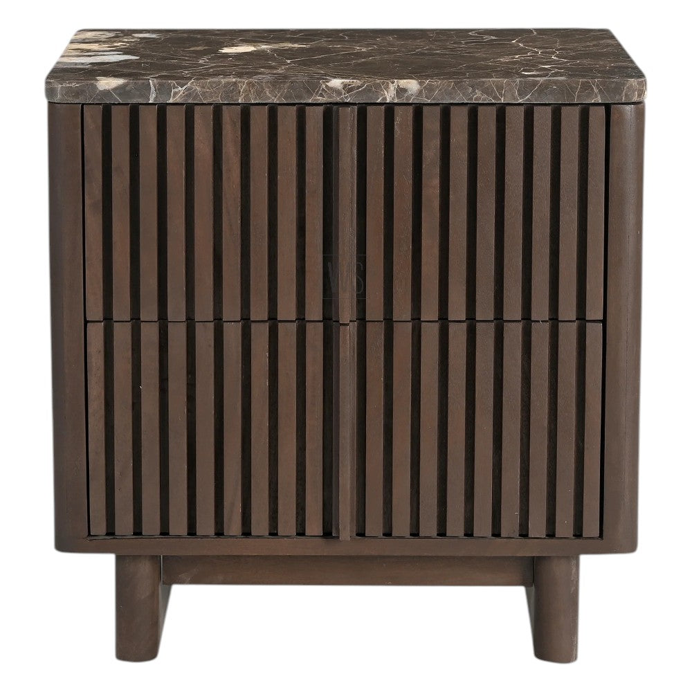Elmora Nightstand Bed Side Table | Teak Wood