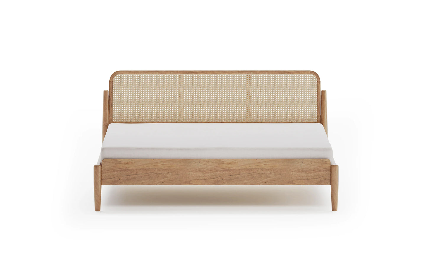 The Selene Rattan Cage Platform Bed | Mango Wood