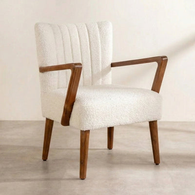 Galen Lounge Chair Red | Sheesham Wood | Natural Finish