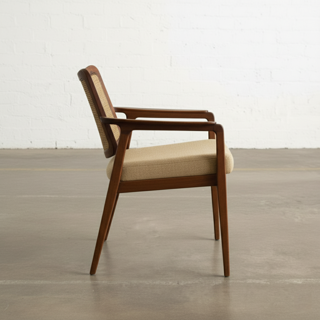 The Kai Teak & Cane Arm chair | Premium Teak Wood