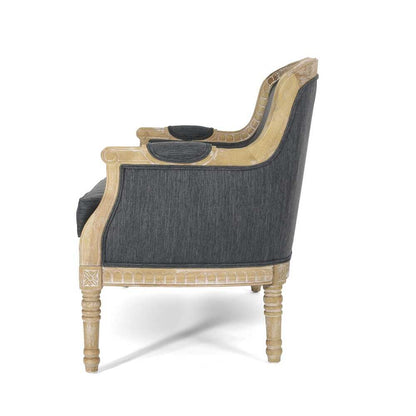 The Oxford Beaumont Beige White 2 Seater Loveseat Sofa | Teak Wood