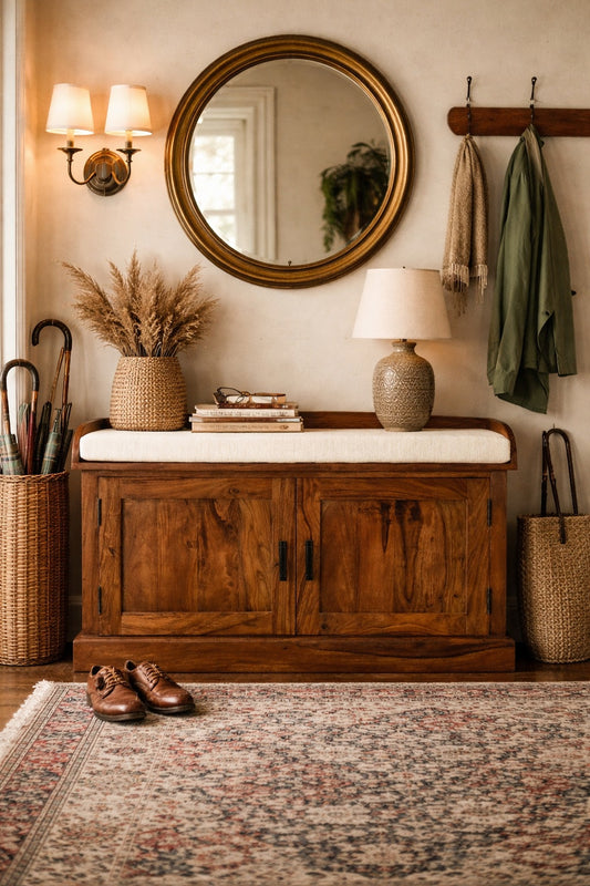 Heritage Shoe Rack #2 | Sheesham Wood