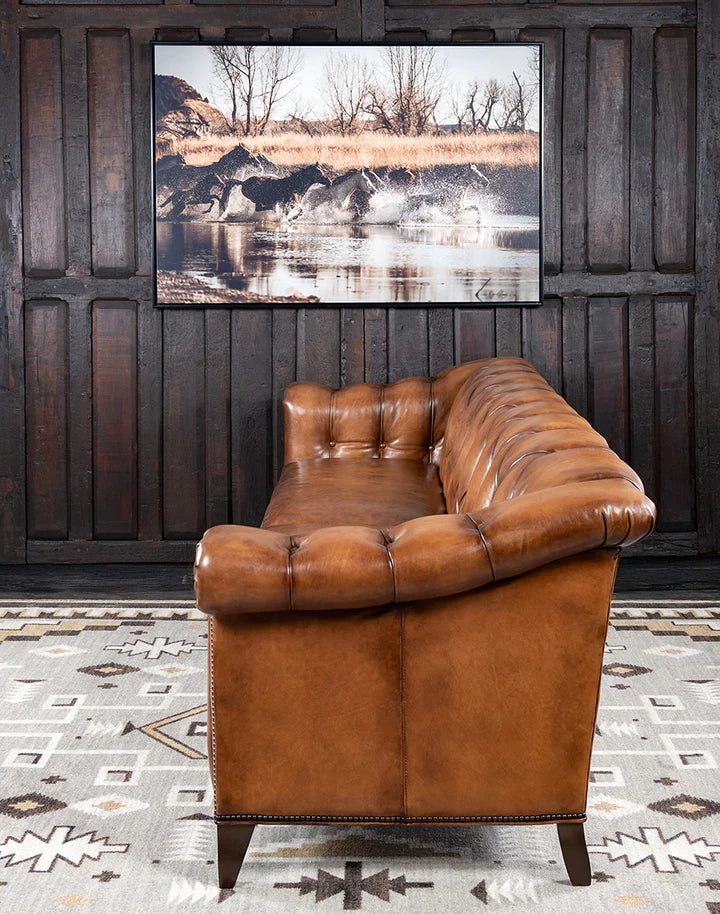 The Statesman Chesterfield Three Seater Sofa | Genuine Leather