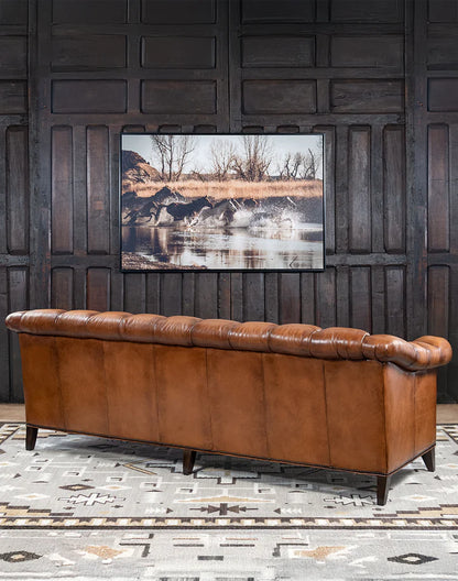 The Statesman Chesterfield Three Seater Sofa | Genuine Leather
