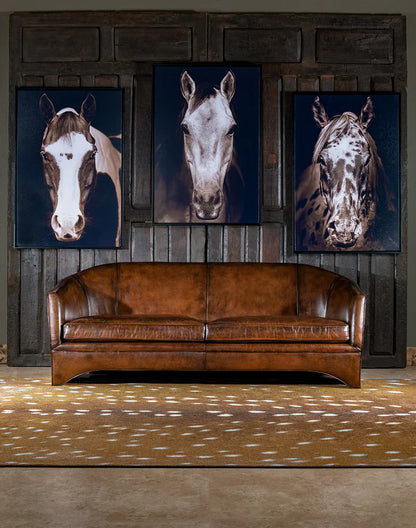 The Chronicler Chesterfield Three Seater Sofa | Caramel Brown