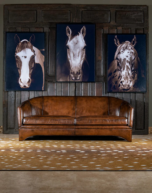 The Chronicler Chesterfield Three Seater Sofa | Caramel Brown