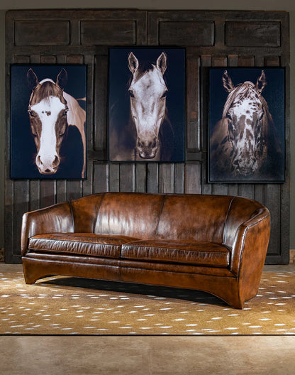 The Chronicler Chesterfield Three Seater Sofa | Caramel Brown