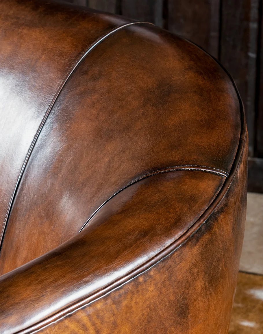 The Chronicler Chesterfield Three Seater Sofa | Caramel Brown