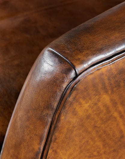The Chronicler Chesterfield Three Seater Sofa | Caramel Brown