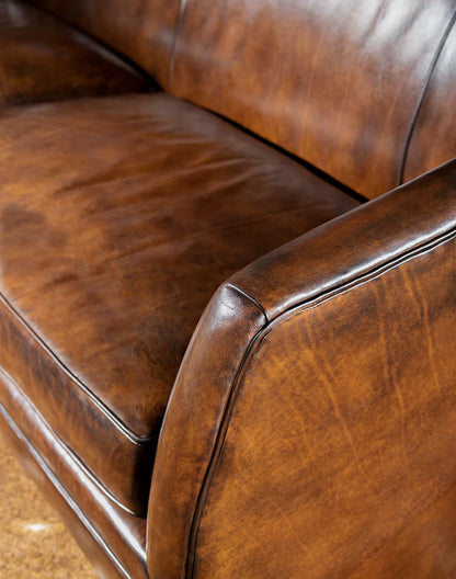 The Chronicler Chesterfield Three Seater Sofa | Caramel Brown