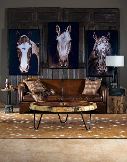 The Chronicler Chesterfield Three Seater Sofa | Caramel Brown