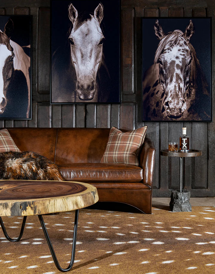 The Chronicler Chesterfield Three Seater Sofa | Caramel Brown