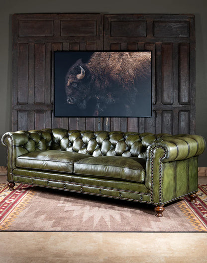 The Fireside Chesterfield Three Seater Sofa | Genuine Leather