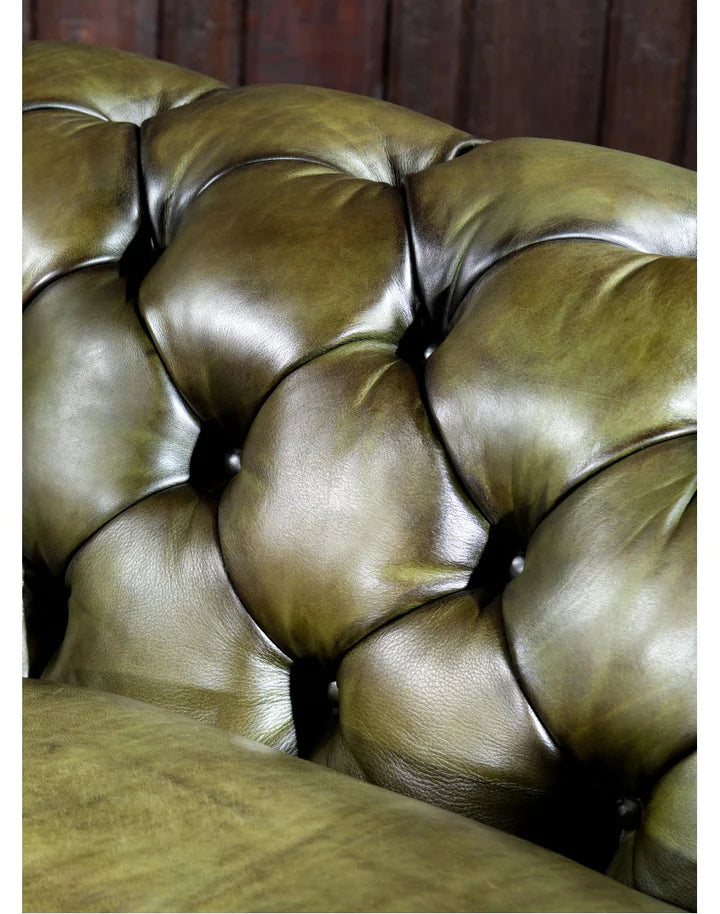 The Fireside Chesterfield Three Seater Sofa | Genuine Leather