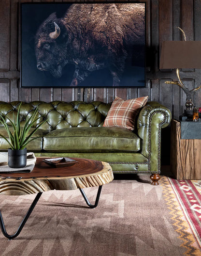 The Fireside Chesterfield Three Seater Sofa | Genuine Leather