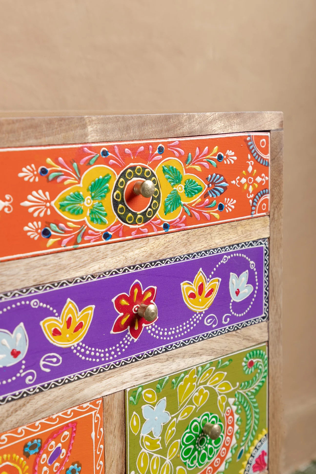 Fulwari Cabinet Handcrafted And Painted Solid Mango Wood #3