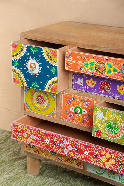 Fulwari Cabinet Handcrafted And Painted Solid Mango Wood #3