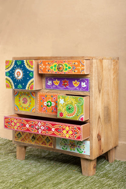 Fulwari Cabinet Handcrafted And Painted Solid Mango Wood #3