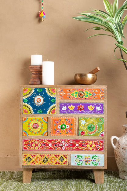 Fulwari Cabinet Handcrafted And Painted Solid Mango Wood #3