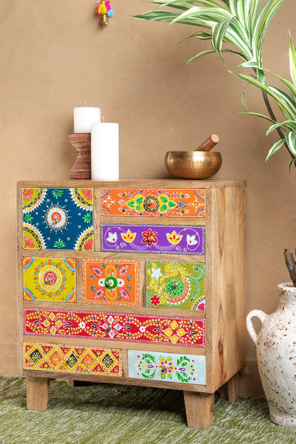 Fulwari Cabinet Handcrafted And Painted Solid Mango Wood #3