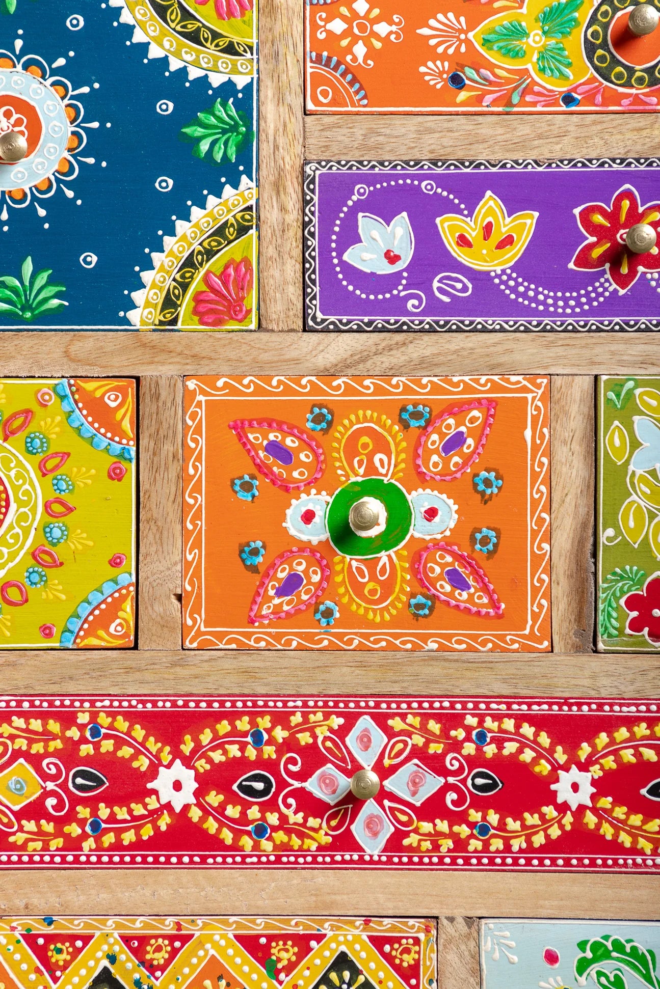 Fulwari Cabinet Handcrafted And Painted Solid Mango Wood #3