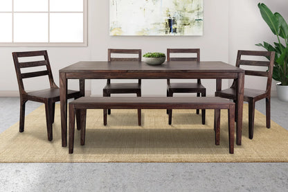 Dallas 6 Seater Dining Set |Sheesham Wood | Walnut Finish