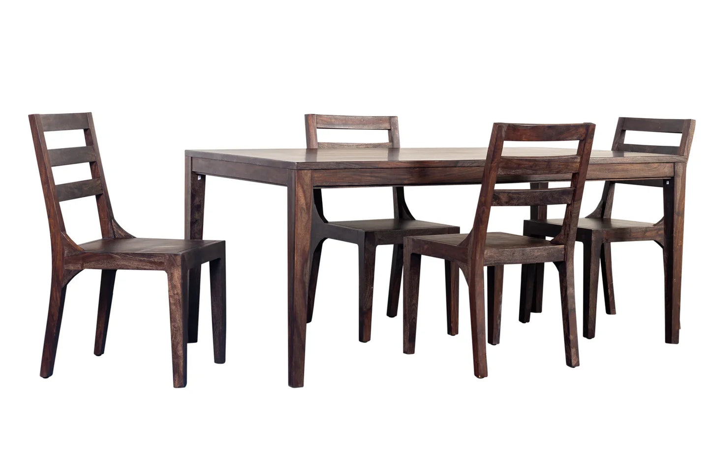 Dallas 4 Seater Dining Set | Sheesham Wood | Walnut Finish